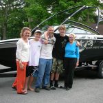 Kerry Clark and family heading out with their new 2010 230 Team Edition, with added ballast for the ultimate surfing boat. A great boat for a great family.