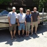 Old Forge getting a 206 (Drew) John Cindy son Adam – all excited for their new boat