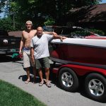 Pete and Mason Sweeney picking up their brand new 2010 Ski Nautique 200.