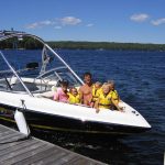 Hi Ken, We had a terrific second half of the summer with our new boat (Tige 24ve). Meet my family - wife Janet, Jake and James are five, Ryan and Elizabeth are two."